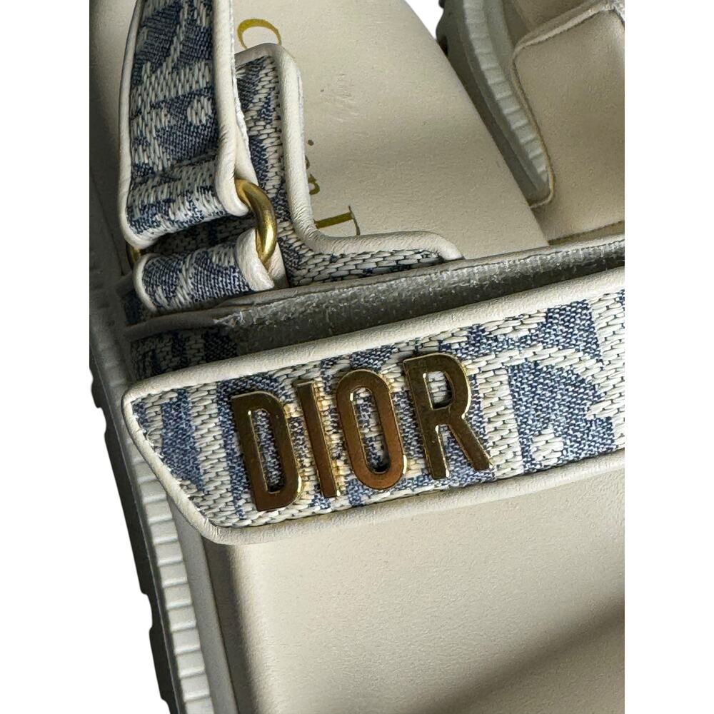 Christian Dior NIB Dioract Oblique Jacquard Sandal in Chambray Size 39 - Picture 5 of 15
